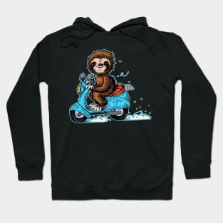 Scootin' Sloth Moped Hoodie